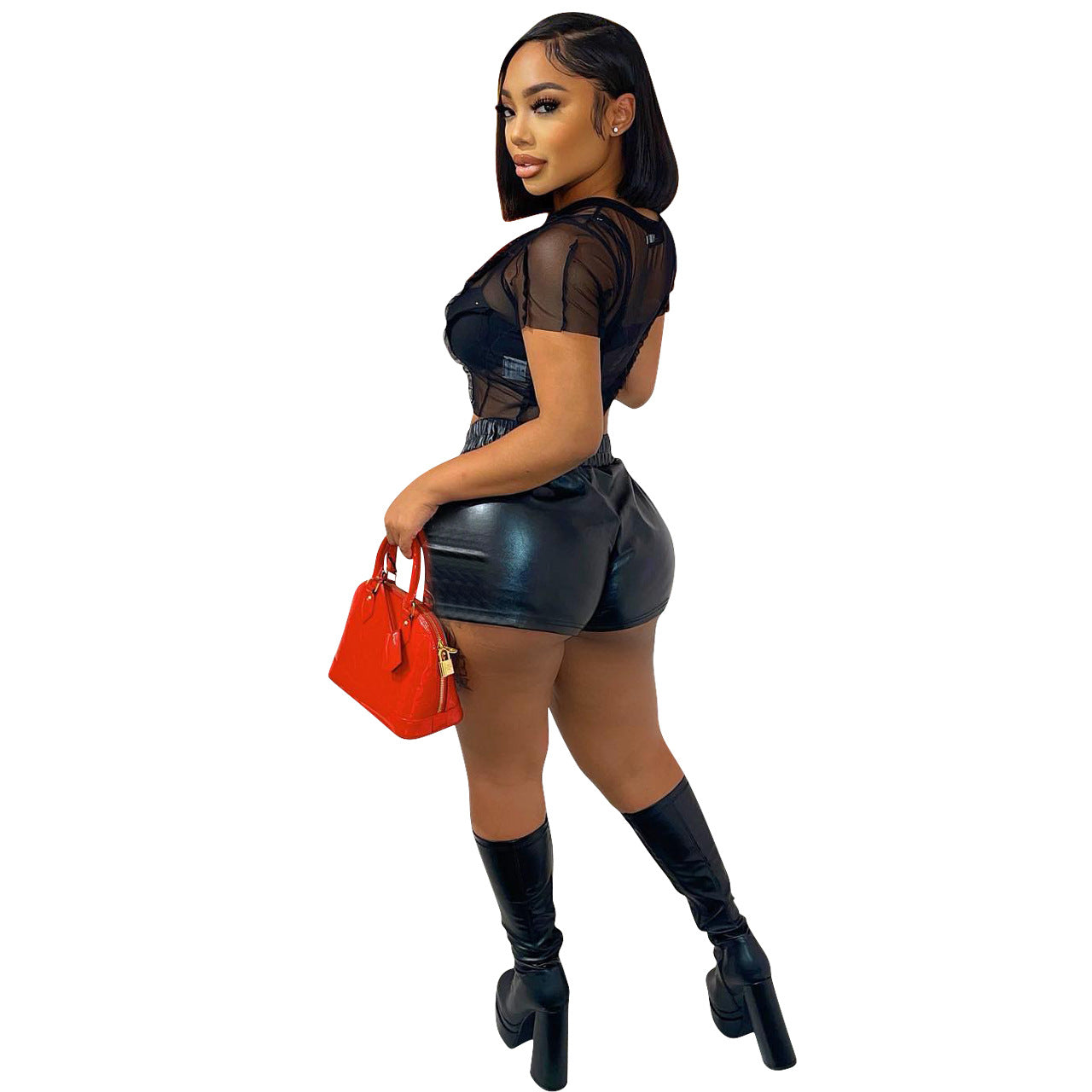 LADIES PU LEATHER SHORTS 7 COLOURS (SIZE S - XL)