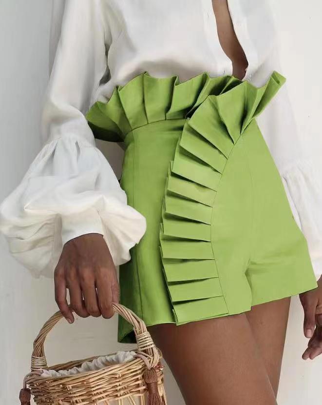 LADIES HIGH WAIST SHORTS 5 COLOURS (SIZE S - XL)
