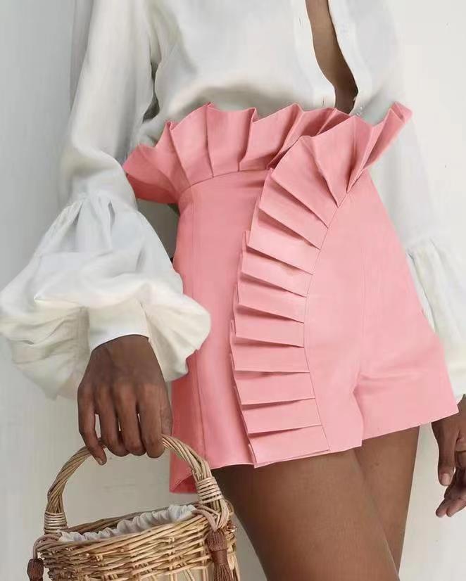 LADIES HIGH WAIST SHORTS 5 COLOURS (SIZE S - XL)