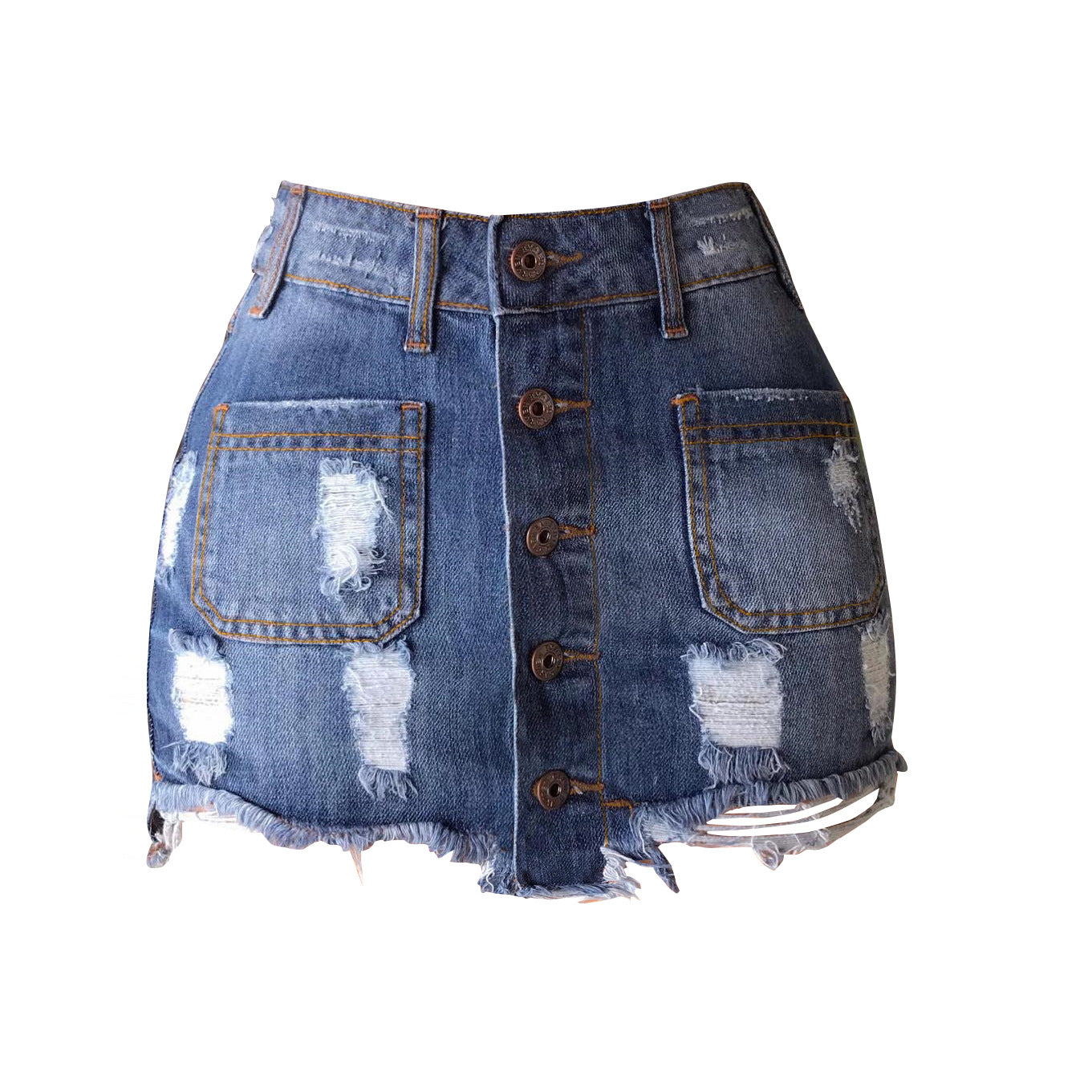 LADIES DENIM SKIRT BLUE DENIM (SIZE S -XL)