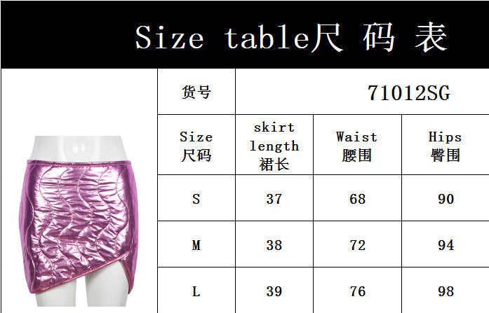 LADIES PADDED MINI SKIRT PINK (SIZE S - L)