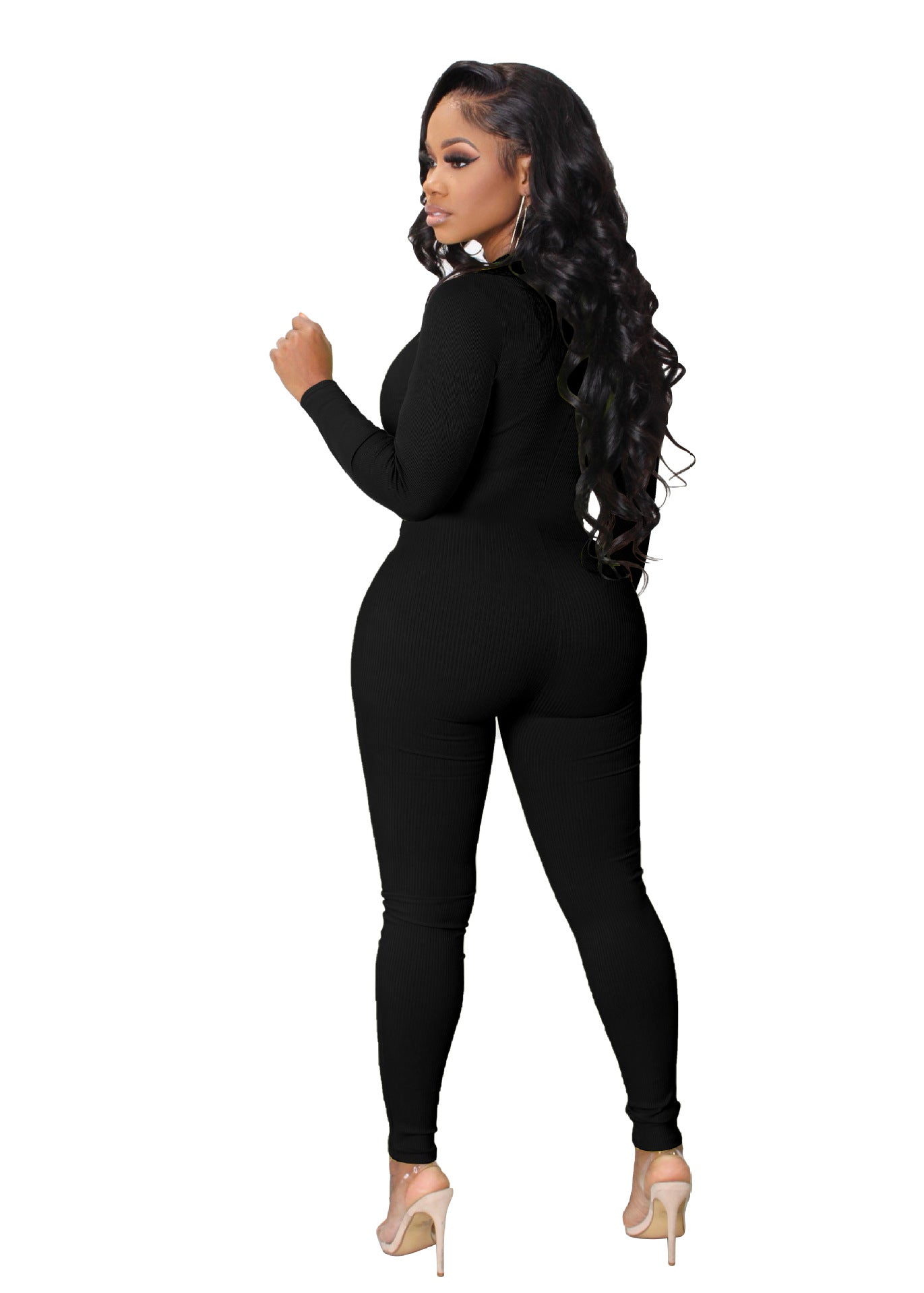 LADIES LONG SLEEVE JUMPSUIT 9 COLOURS (SIZE S - 2XL)