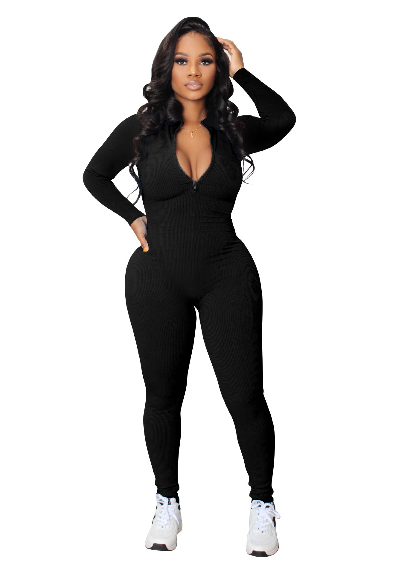 LADIES LONG SLEEVE JUMPSUIT 9 COLOURS (SIZE S - 2XL)