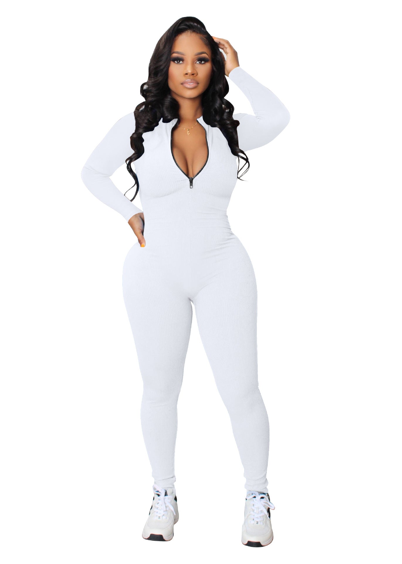 LADIES LONG SLEEVE JUMPSUIT 9 COLOURS (SIZE S - 2XL)
