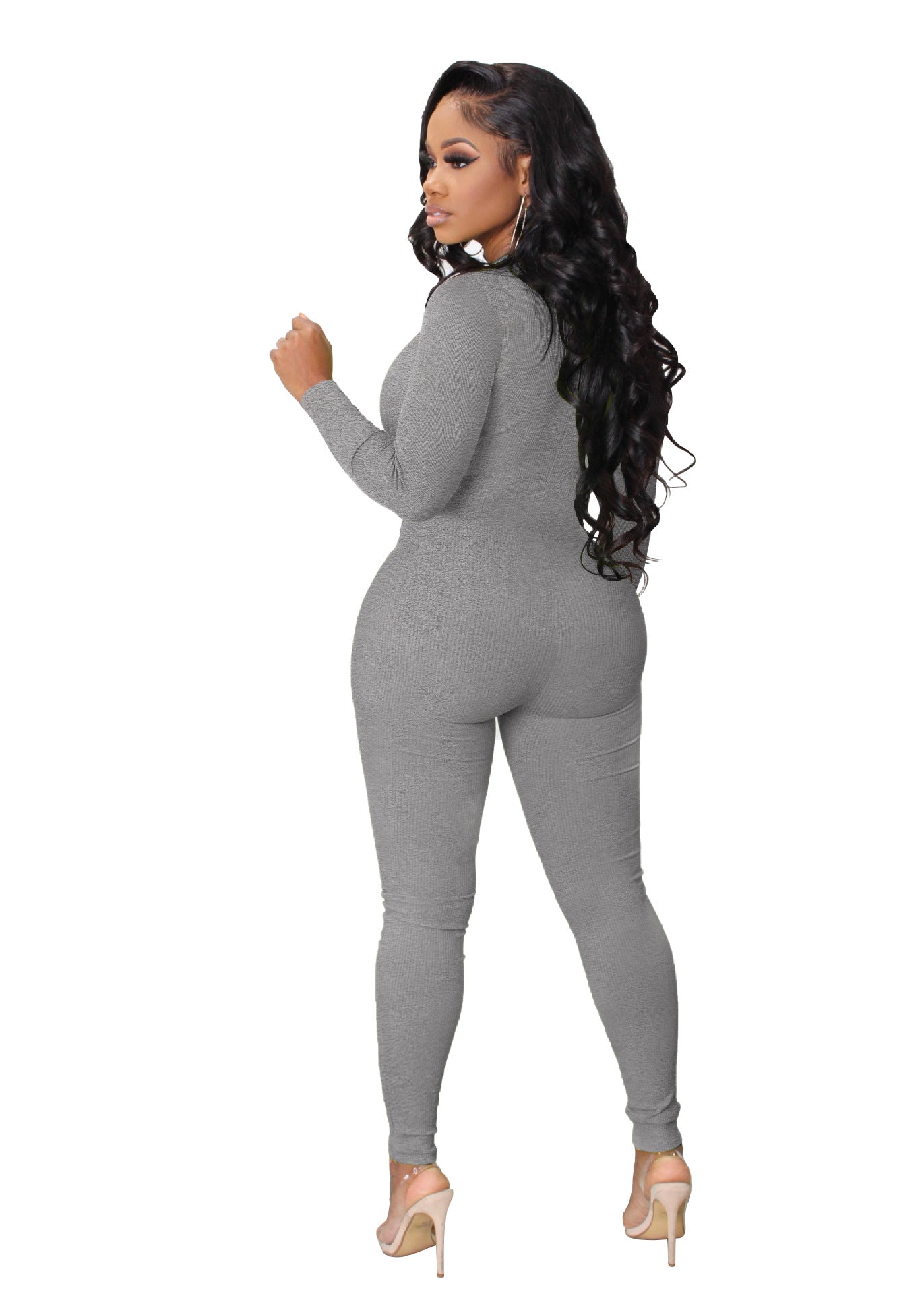 LADIES LONG SLEEVE JUMPSUIT 9 COLOURS (SIZE S - 2XL)