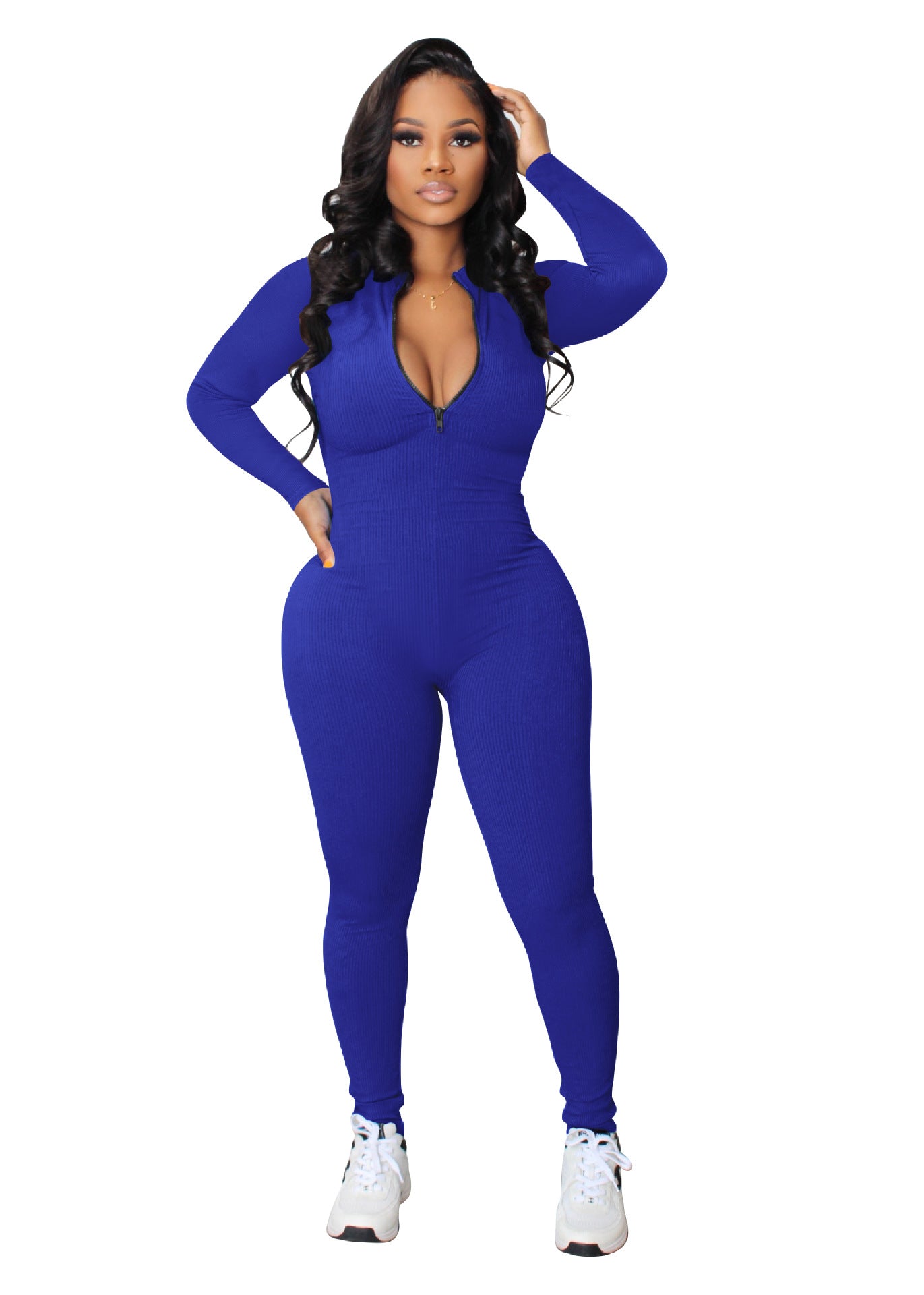 LADIES LONG SLEEVE JUMPSUIT 9 COLOURS (SIZE S - 2XL)