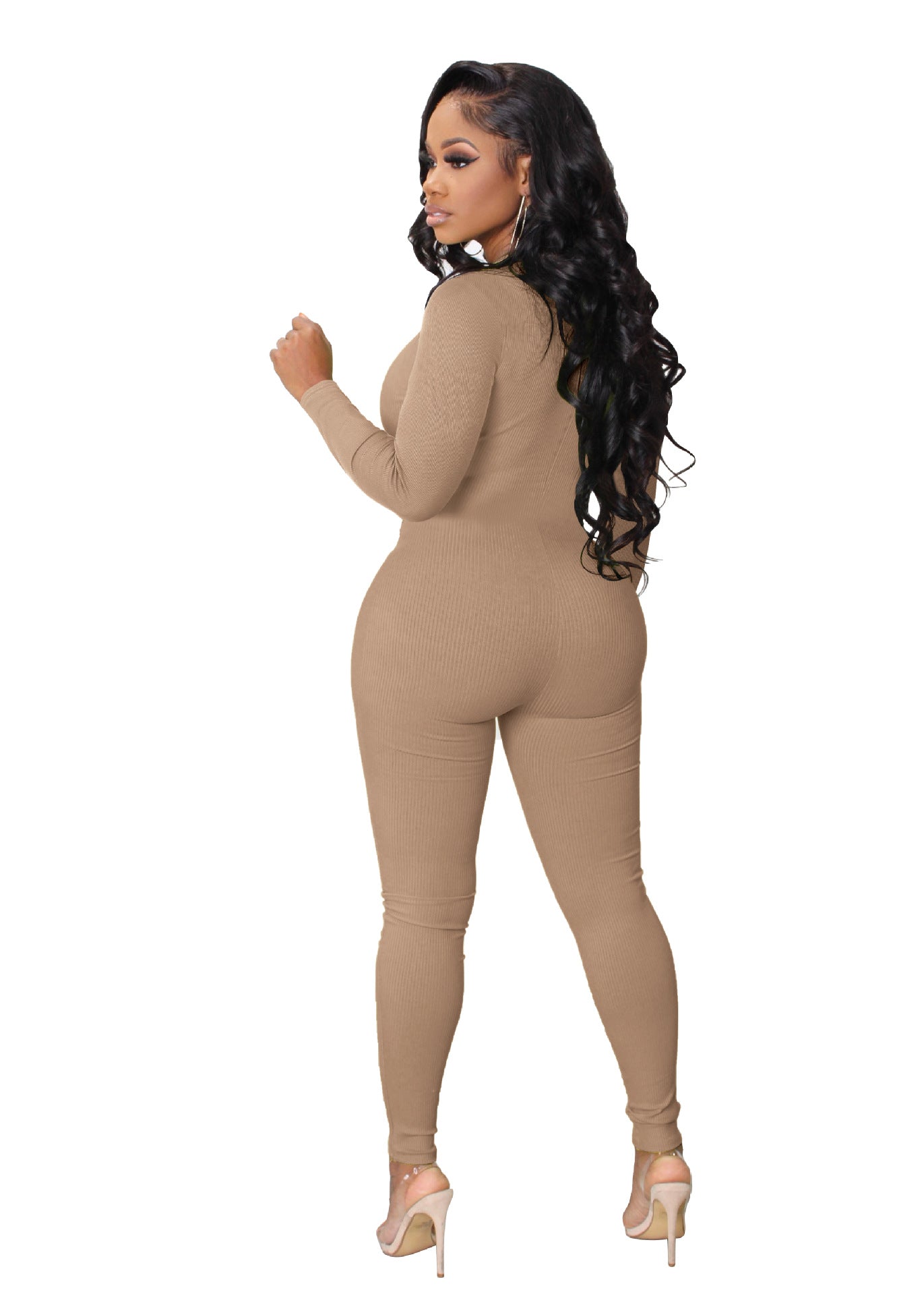 LADIES LONG SLEEVE JUMPSUIT 9 COLOURS (SIZE S - 2XL)