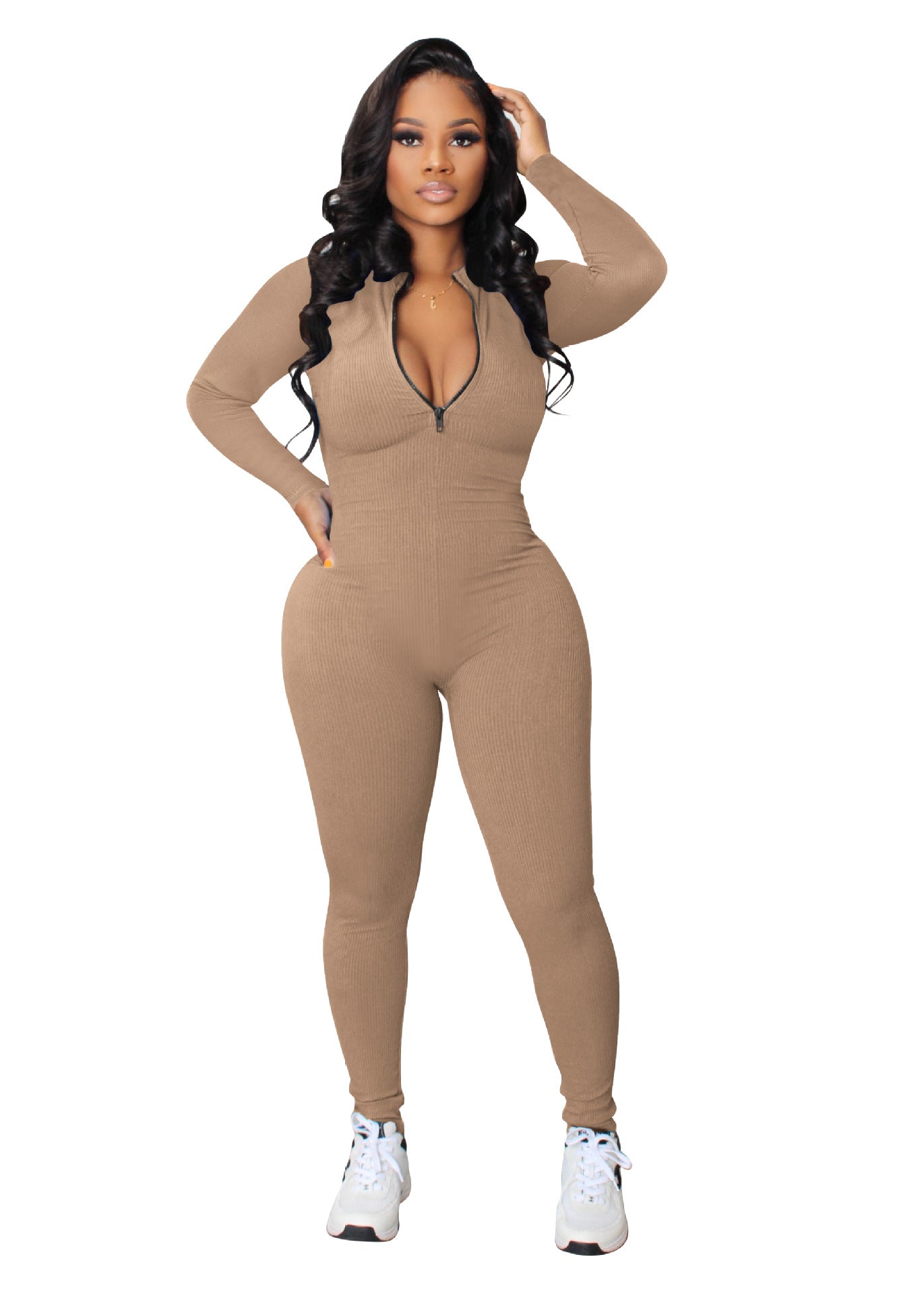 LADIES LONG SLEEVE JUMPSUIT 9 COLOURS (SIZE S - 2XL)