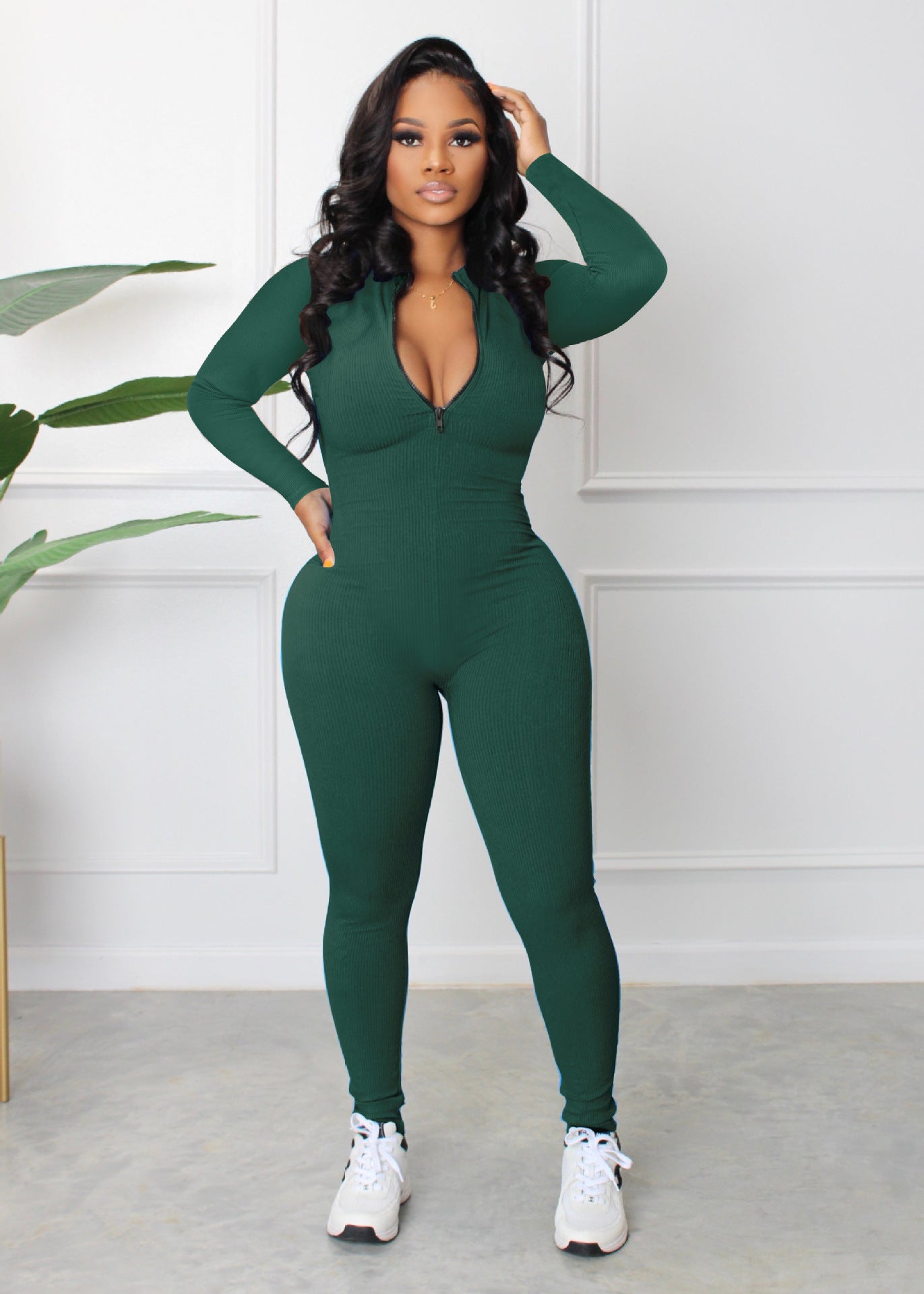 LADIES LONG SLEEVE JUMPSUIT 9 COLOURS (SIZE S - 2XL)