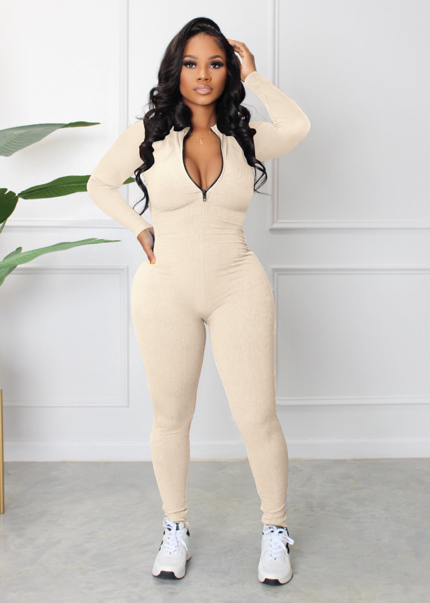 LADIES LONG SLEEVE JUMPSUIT 9 COLOURS (SIZE S - 2XL)