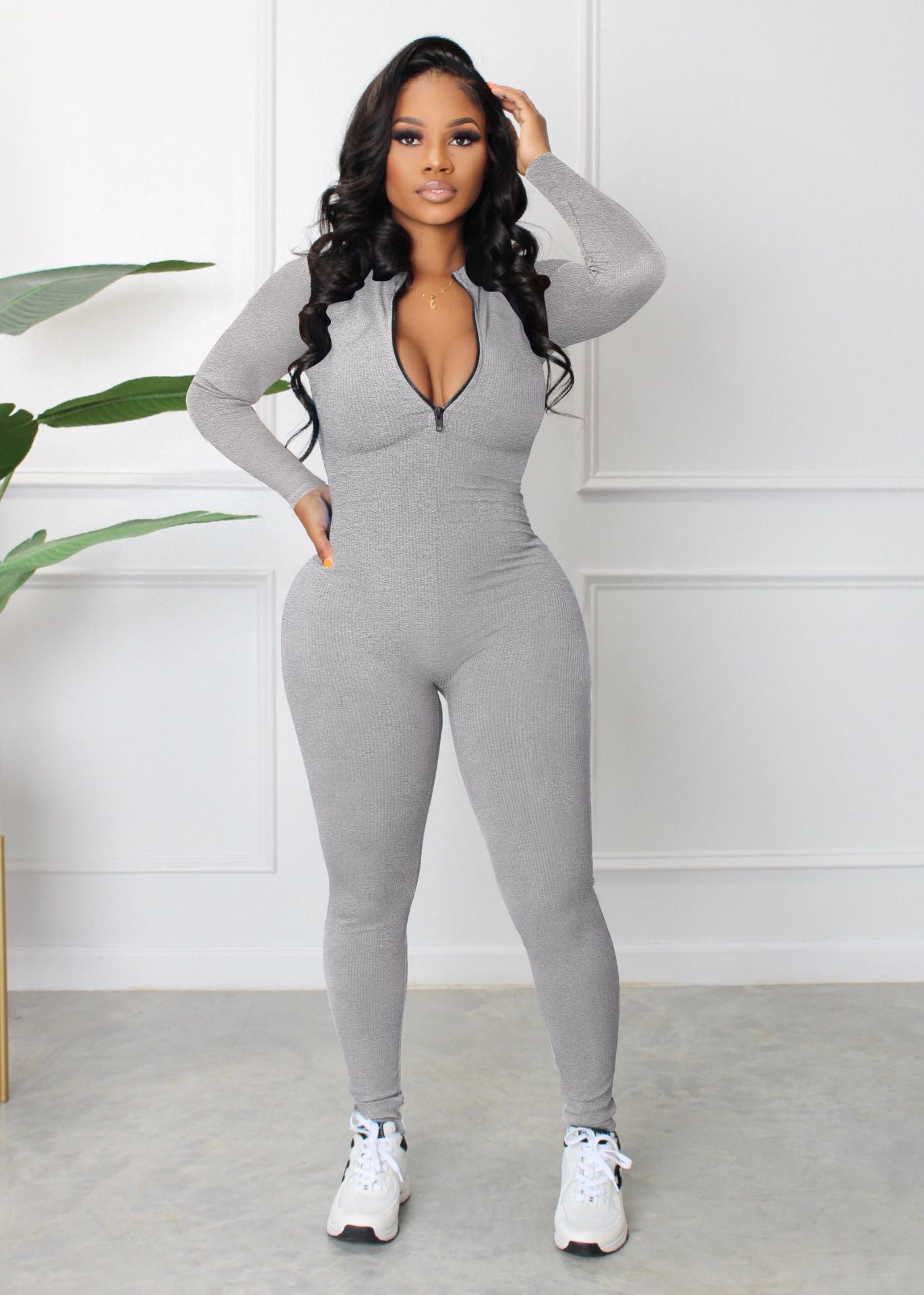 LADIES LONG SLEEVE JUMPSUIT 9 COLOURS (SIZE S - 2XL)