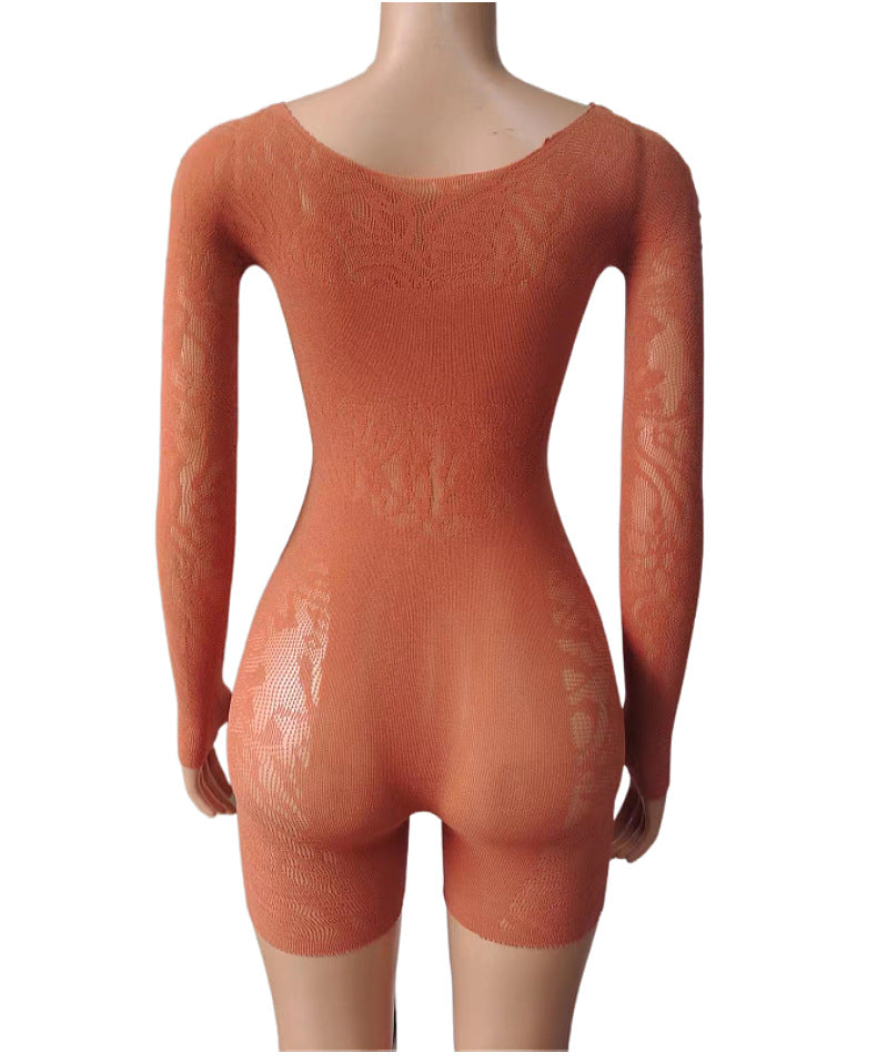 LADIES LONG SLEEVE JUMPSUIT / ROMPER / PLAYSUIT BLACK / ORANGE / GRAY / BROWN (FREE SIZE)
