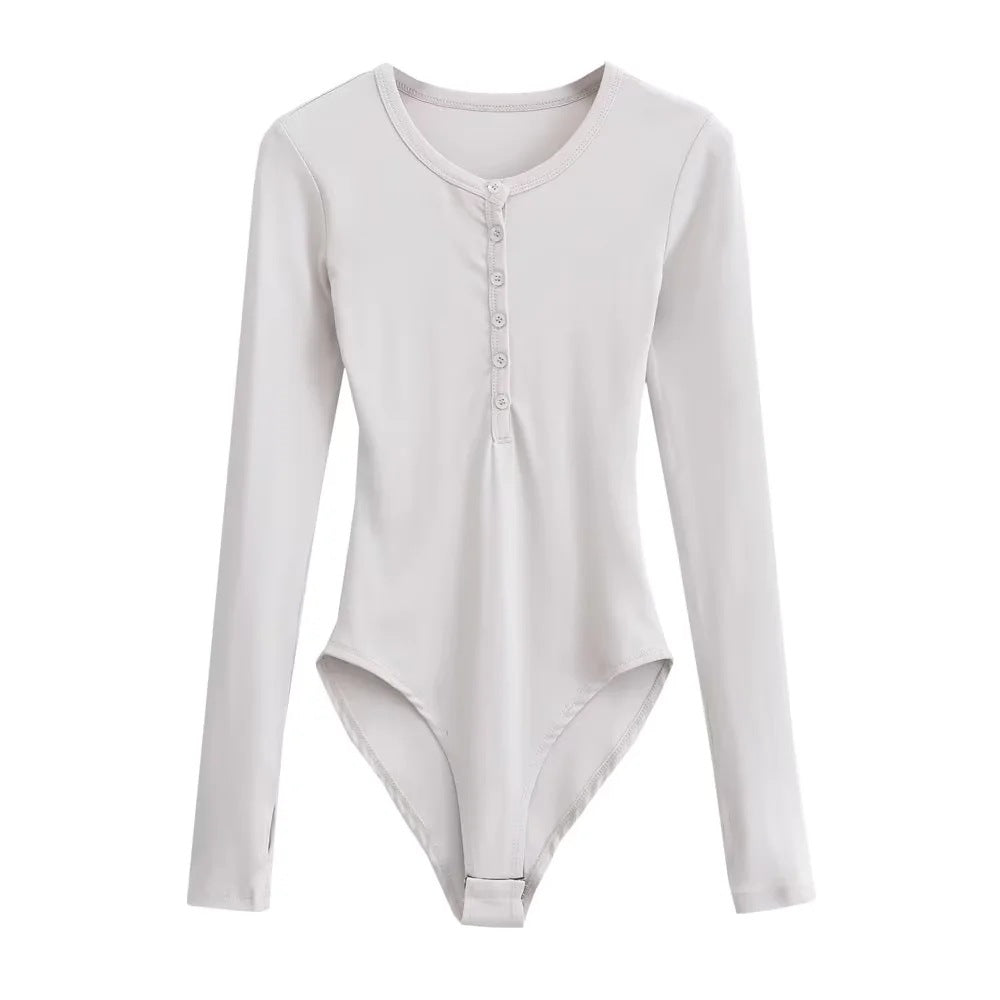 LADIES LONG SLEEVE BODYSUIT 6 COLOURS (SIZE S - L)