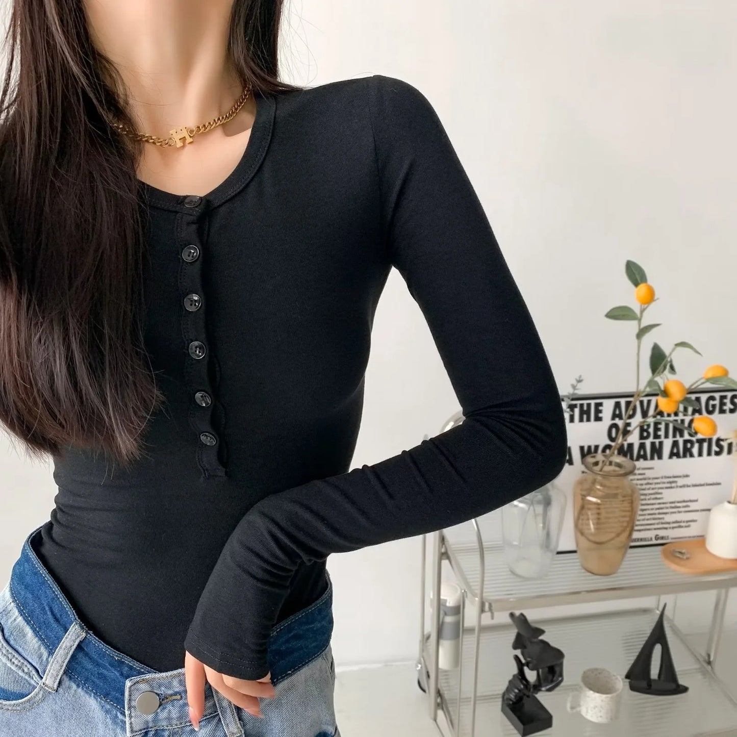 LADIES LONG SLEEVE BODYSUIT 6 COLOURS (SIZE S - L)
