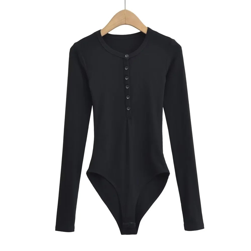 LADIES LONG SLEEVE BODYSUIT 6 COLOURS (SIZE S - L)