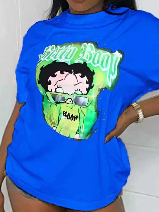 LADIES PLUS SIZE T SHIRT BLACK / WHITE / BLUE (SIZE XL - 5XL)