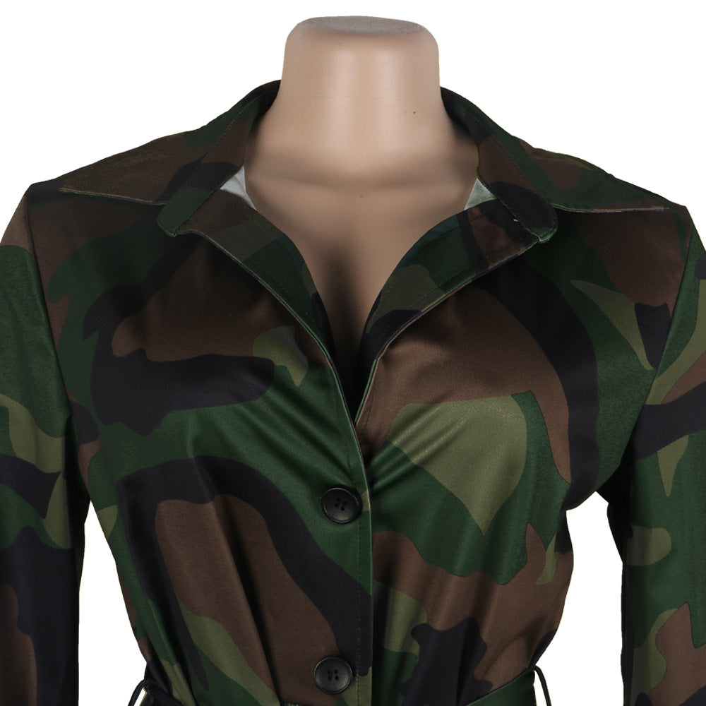 LADIES PLUS SIZE CAMO DRESS JACKET (SIZE XL - 5XL)