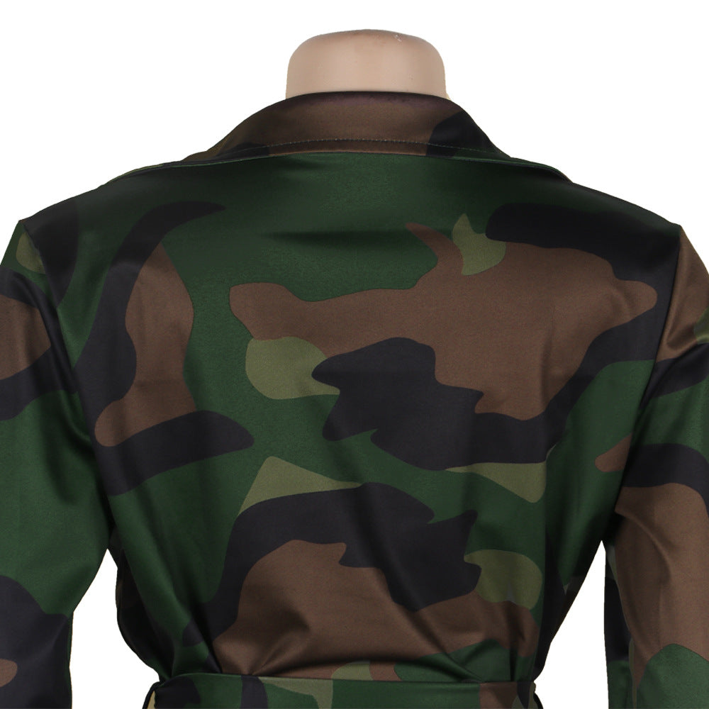 LADIES PLUS SIZE CAMO DRESS JACKET (SIZE XL - 5XL)