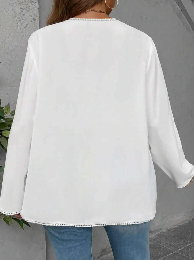 LADIES PLUS SIZE JACKET WHITE (SIZE XL - 4XL)