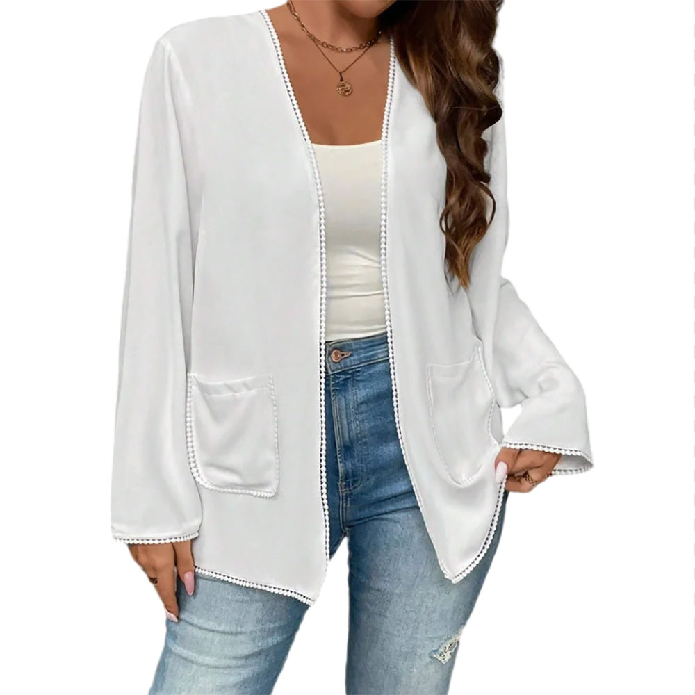 LADIES PLUS SIZE JACKET WHITE (SIZE XL - 4XL)