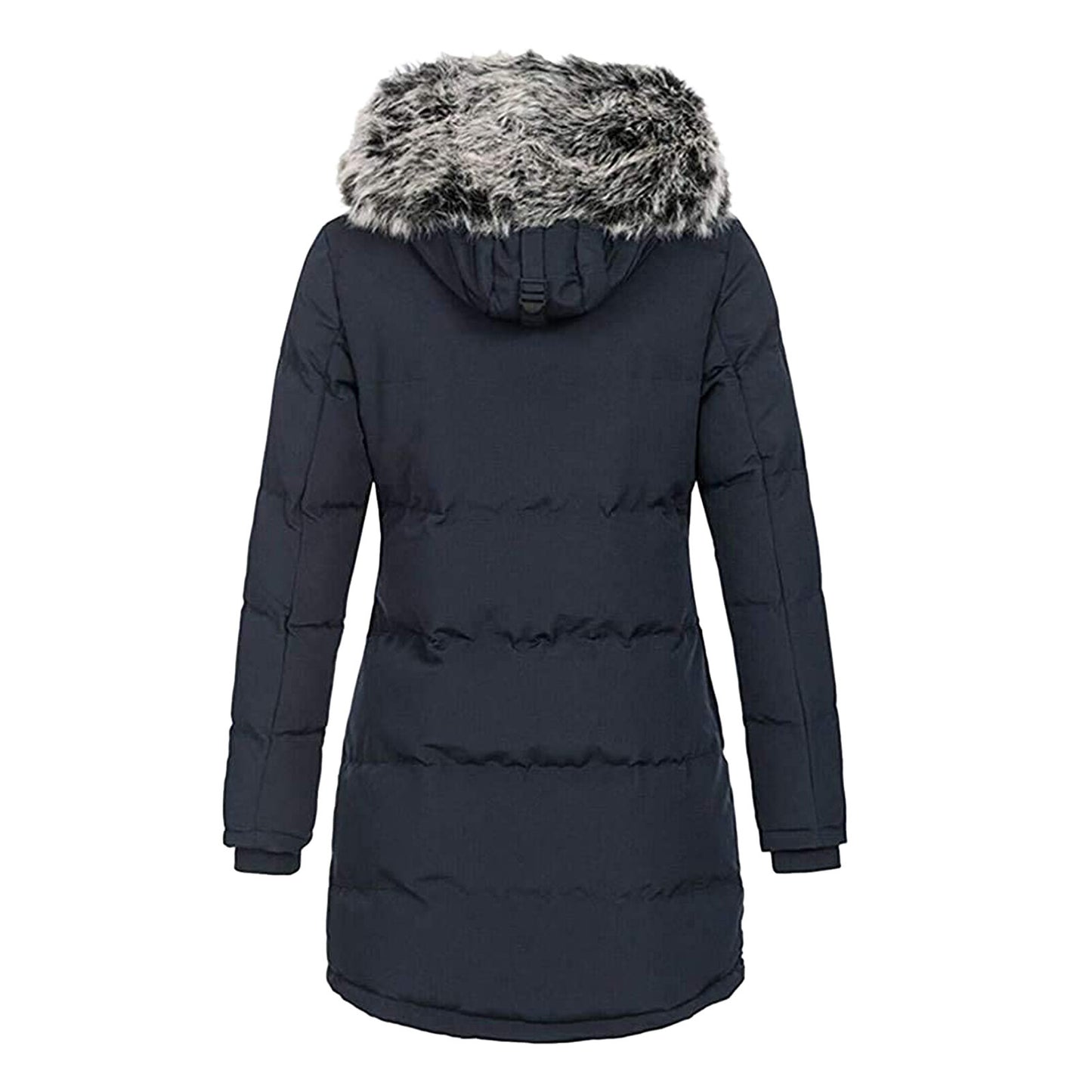 LADIES PLUS SIZE PADDED JACKET BLACK / DARK BLUE / RED (SIZE XL - 5XL)
