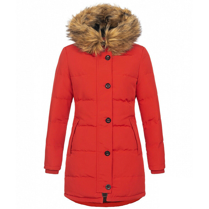 LADIES PLUS SIZE PADDED JACKET BLACK / DARK BLUE / RED (SIZE XL - 5XL)