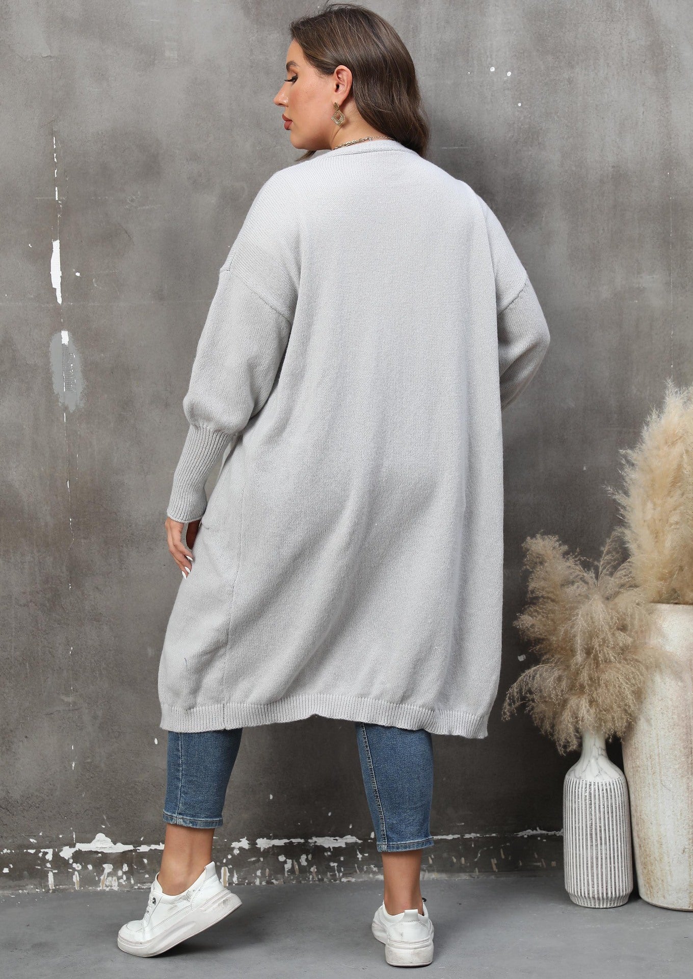 LADIES PLUS SIZE LONG SLEEVE CARDIGAN 9 COLOURS (SIZE XL - 4XL)