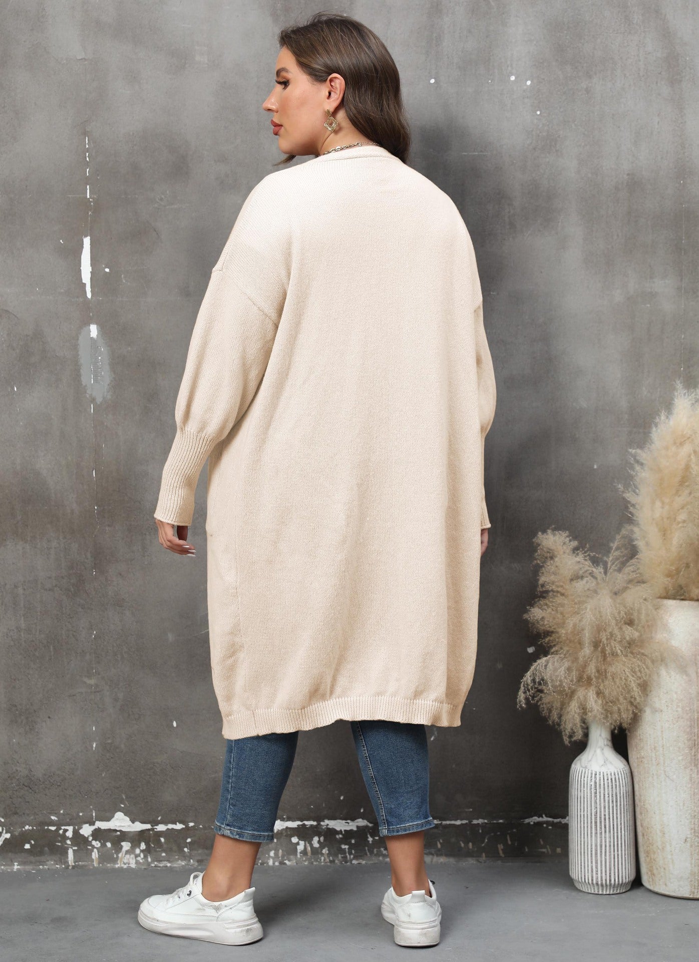 LADIES PLUS SIZE LONG SLEEVE CARDIGAN 9 COLOURS (SIZE XL - 4XL)