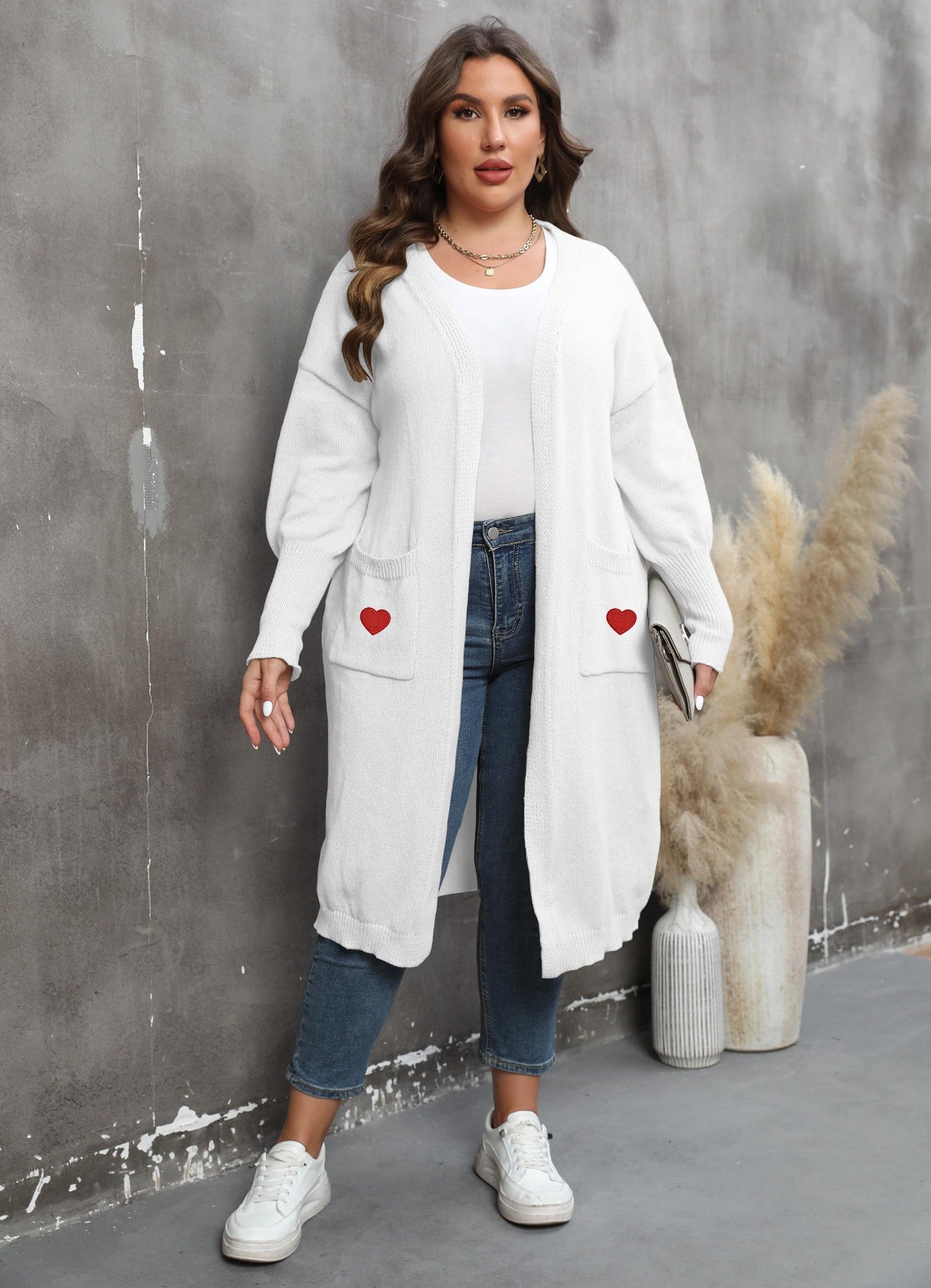 LADIES PLUS SIZE LONG SLEEVE CARDIGAN 9 COLOURS (SIZE XL - 4XL)