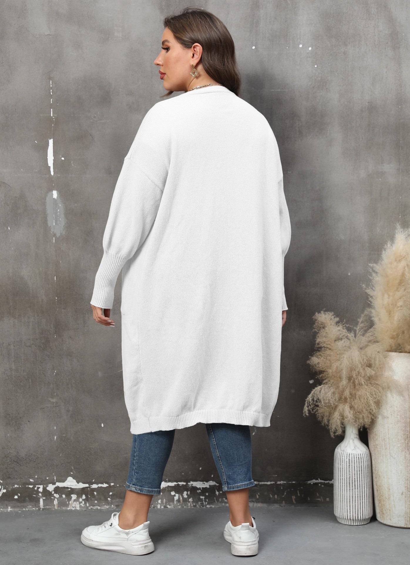 LADIES PLUS SIZE LONG SLEEVE CARDIGAN 9 COLOURS (SIZE XL - 4XL)