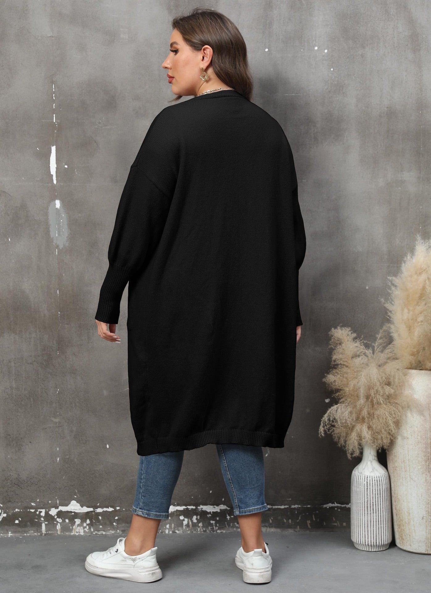 LADIES PLUS SIZE LONG SLEEVE CARDIGAN 9 COLOURS (SIZE XL - 4XL)