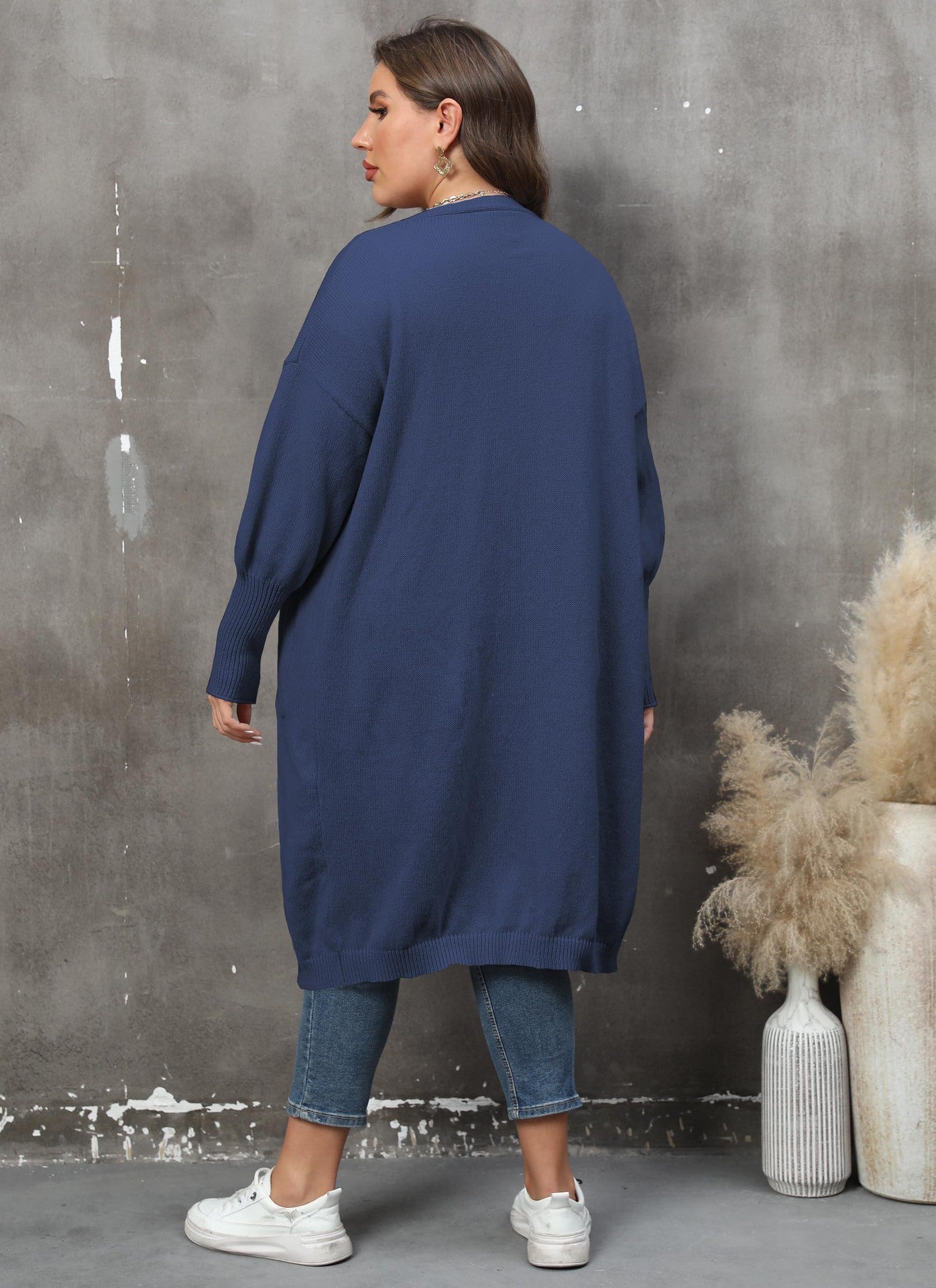LADIES PLUS SIZE LONG SLEEVE CARDIGAN 9 COLOURS (SIZE XL - 4XL)