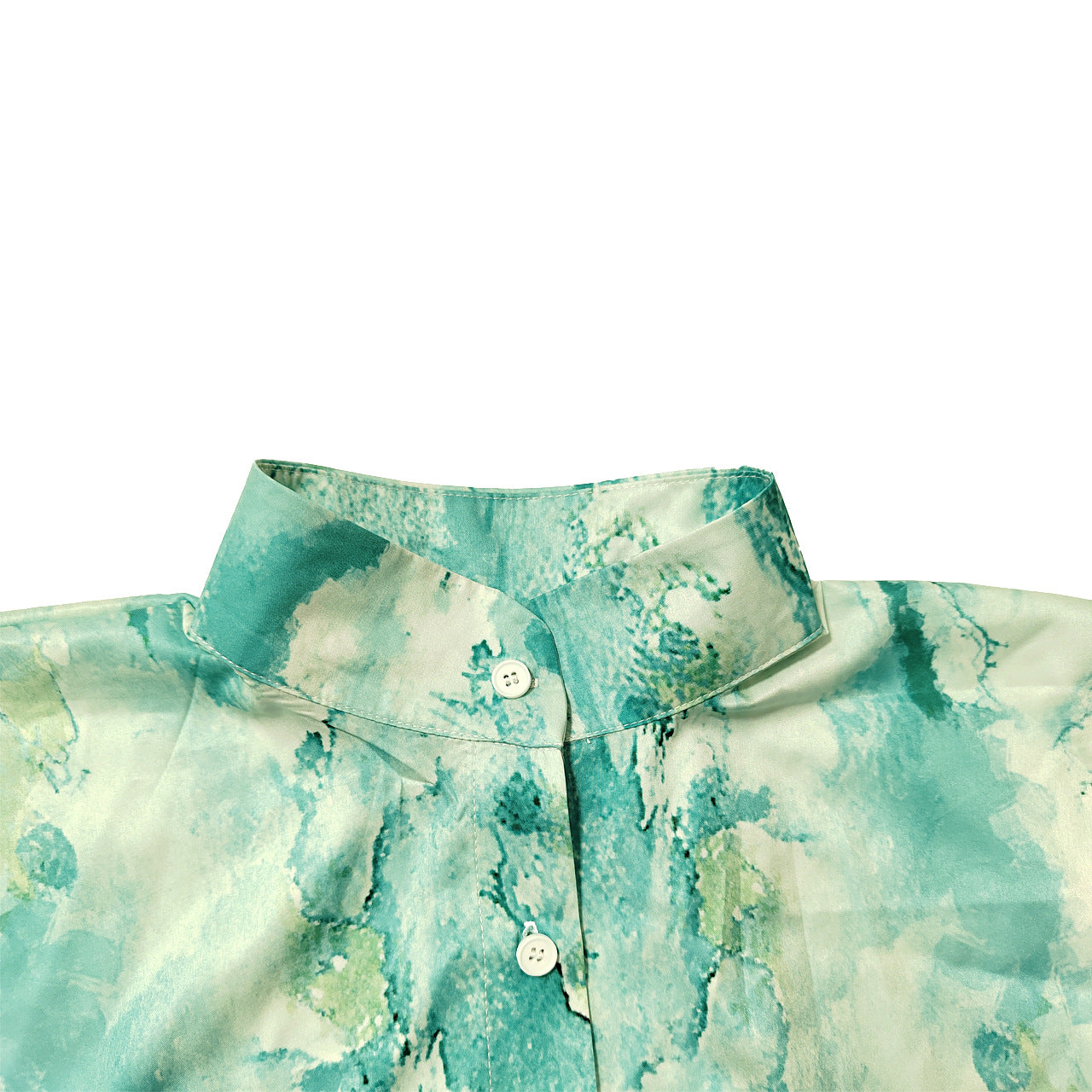 LADIES PLUS SIZE BAT SLEEVE SHIRT BLOUSE LIGHT GREEN / TURQUOISE-BLUE / GRAY (FREE SIZE)