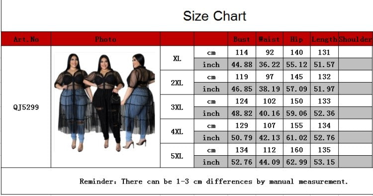 LADIES PLUS SIZE LONG SLEEVE BLOUSE BLACK (SIZE XL - 5XL)