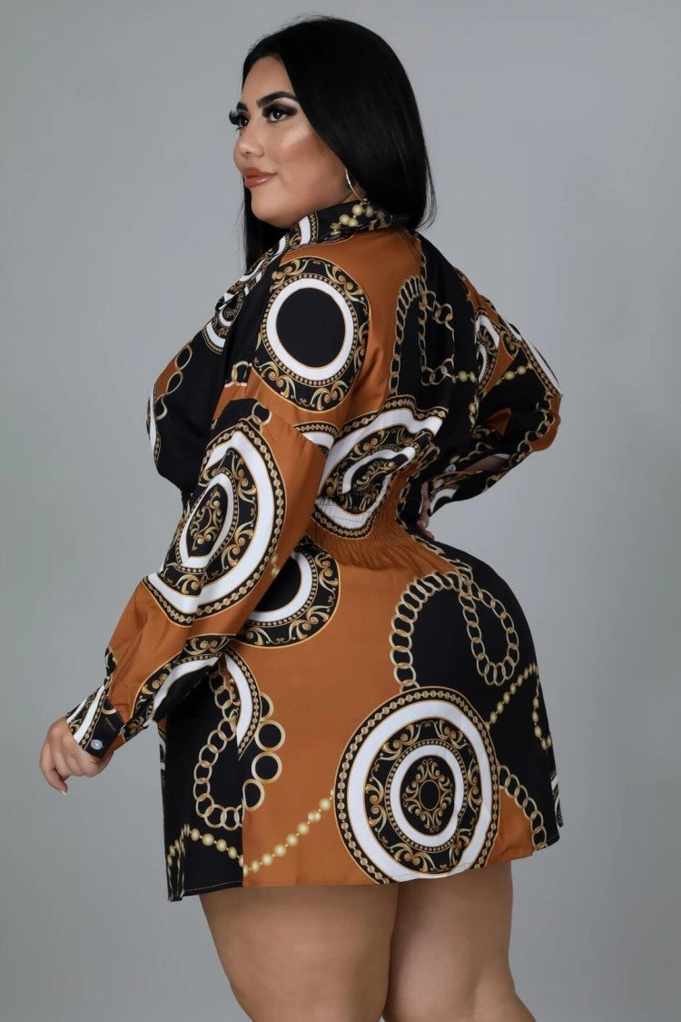 LADIES PLUS SIZE LONG SLEEVE BLOUSE BLACK (SIZE L - 5XL)