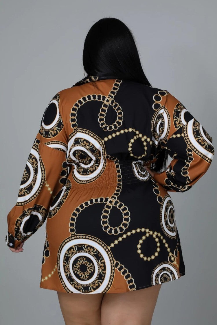 LADIES PLUS SIZE LONG SLEEVE BLOUSE BLACK (SIZE L - 5XL)