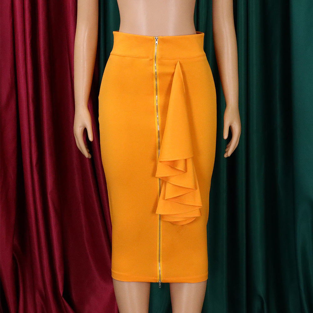 LADIES PLUS SIZE SKIRT RED / YELLOW / BLUE (SIZE S - 3XL)