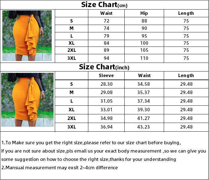 LADIES PLUS SIZE SKIRT RED / YELLOW / BLUE (SIZE S - 3XL)