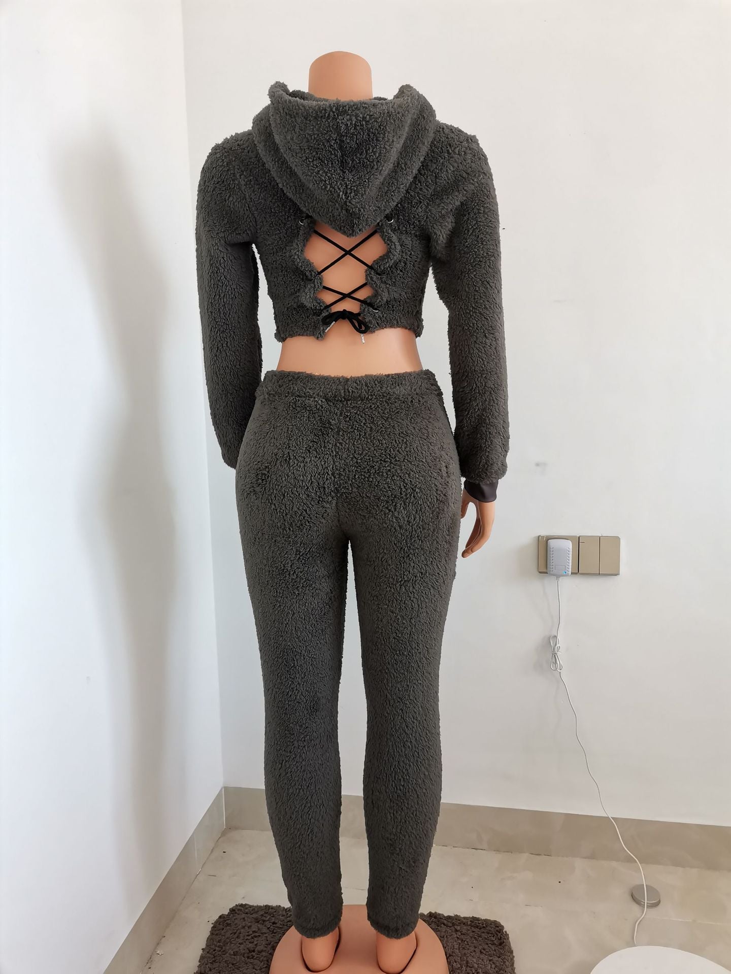 LADIES TWO PIECE TRACKSUIT SET GRAY / BLUE / PINK (SIZE XS - L)