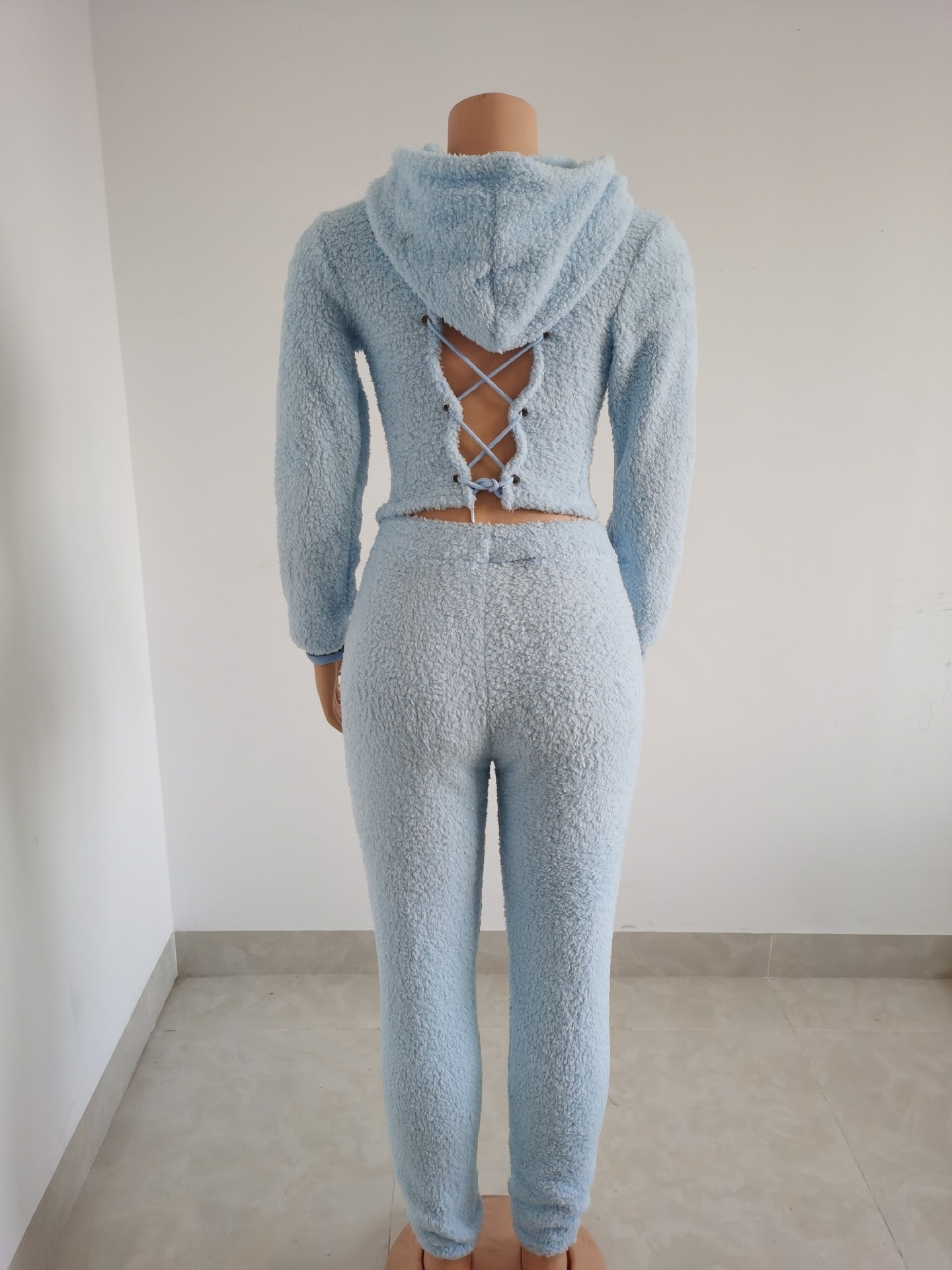 LADIES TWO PIECE TRACKSUIT SET GRAY / BLUE / PINK (SIZE XS - L)