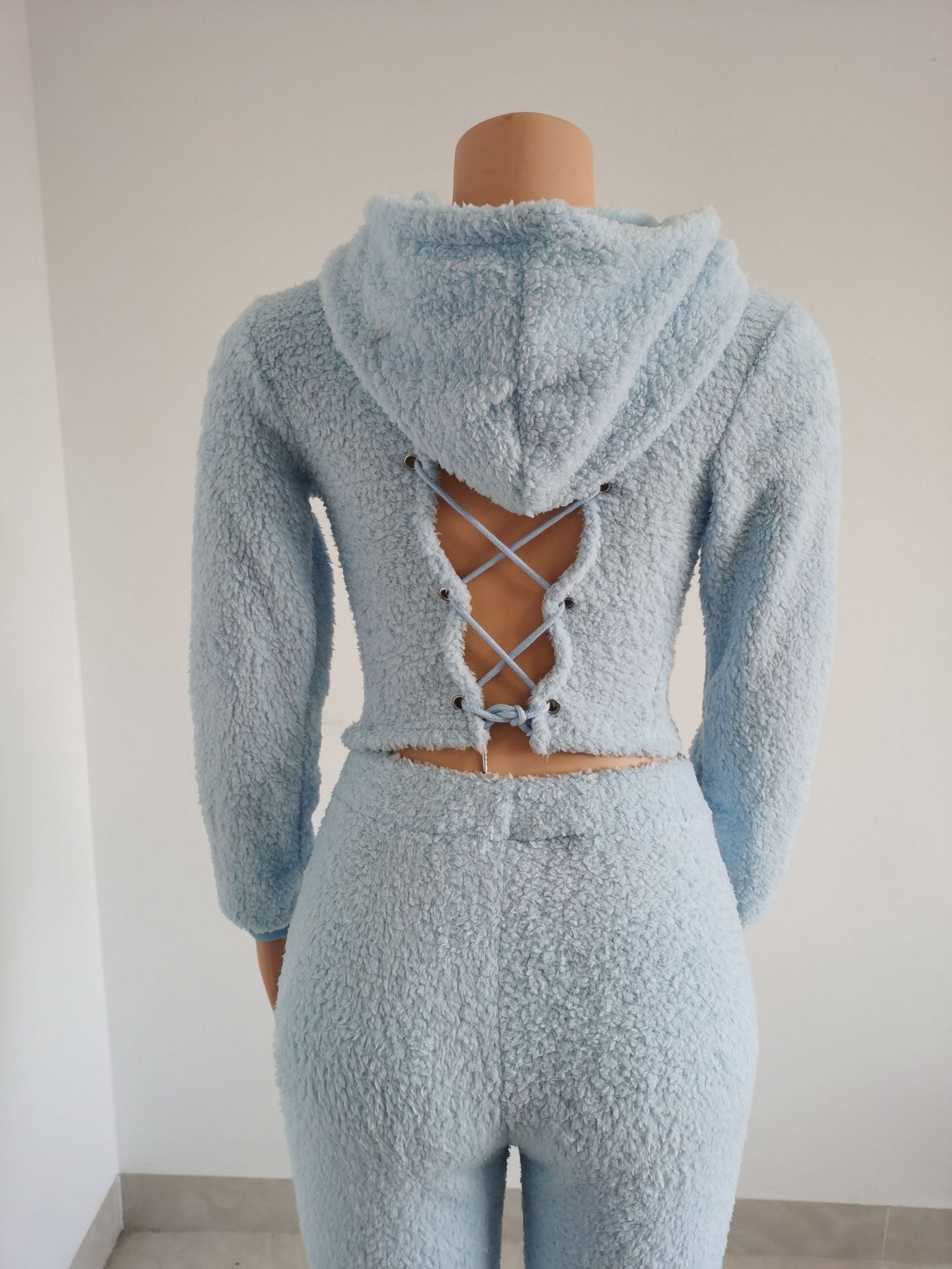 LADIES TWO PIECE TRACKSUIT SET GRAY / BLUE / PINK (SIZE XS - L)