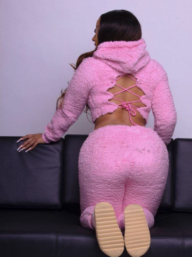 LADIES TWO PIECE TRACKSUIT SET GRAY / BLUE / PINK (SIZE XS - L)