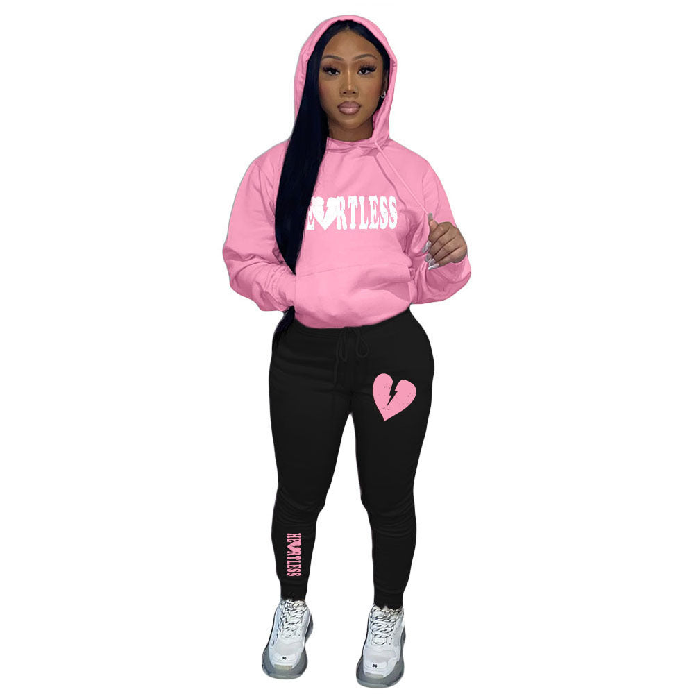 LADIES PLUS SIZE TWO PIECE TRACKSUIT RED / PINK (SIZE XS - 3XL)