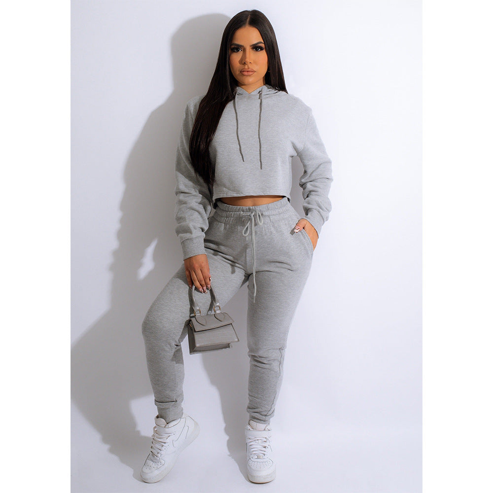 LADIES PLUS SIZE TWO PIECE ACTIVEWEAR TRACKSUIT BLACK / GRAY / ORANGE / BROWN / BLUE / KHAKI (SIZE S - 4XL)