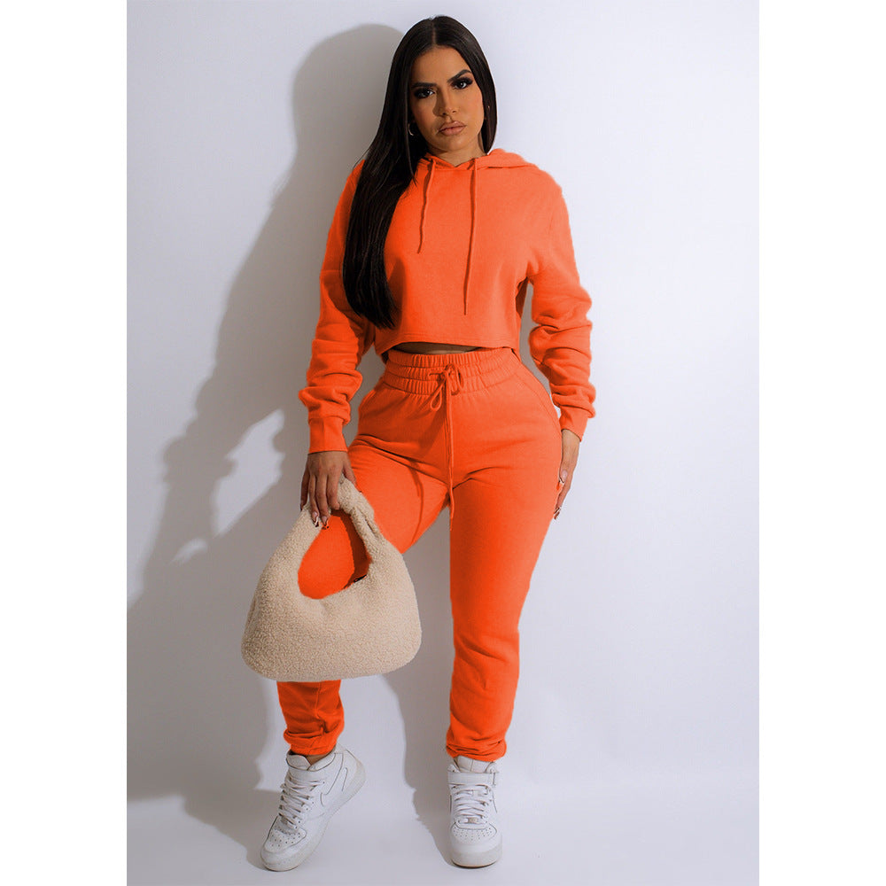 LADIES PLUS SIZE TWO PIECE ACTIVEWEAR TRACKSUIT BLACK / GRAY / ORANGE / BROWN / BLUE / KHAKI (SIZE S - 4XL)