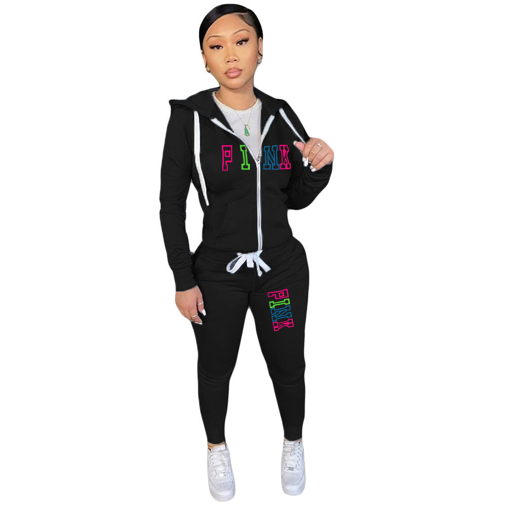 LADIES PLUS SIZE TWO PIECE ACTIVEWEAR TRACKSUIT RED / GREEN / BLACK / GRAY / PINK (SIZE S - 4XL)