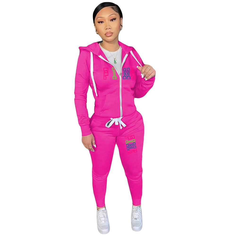 LADIES PLUS SIZE TWO PIECE ACTIVEWEAR TRACKSUIT RED / GREEN / BLACK / GRAY / PINK (SIZE S - 4XL)