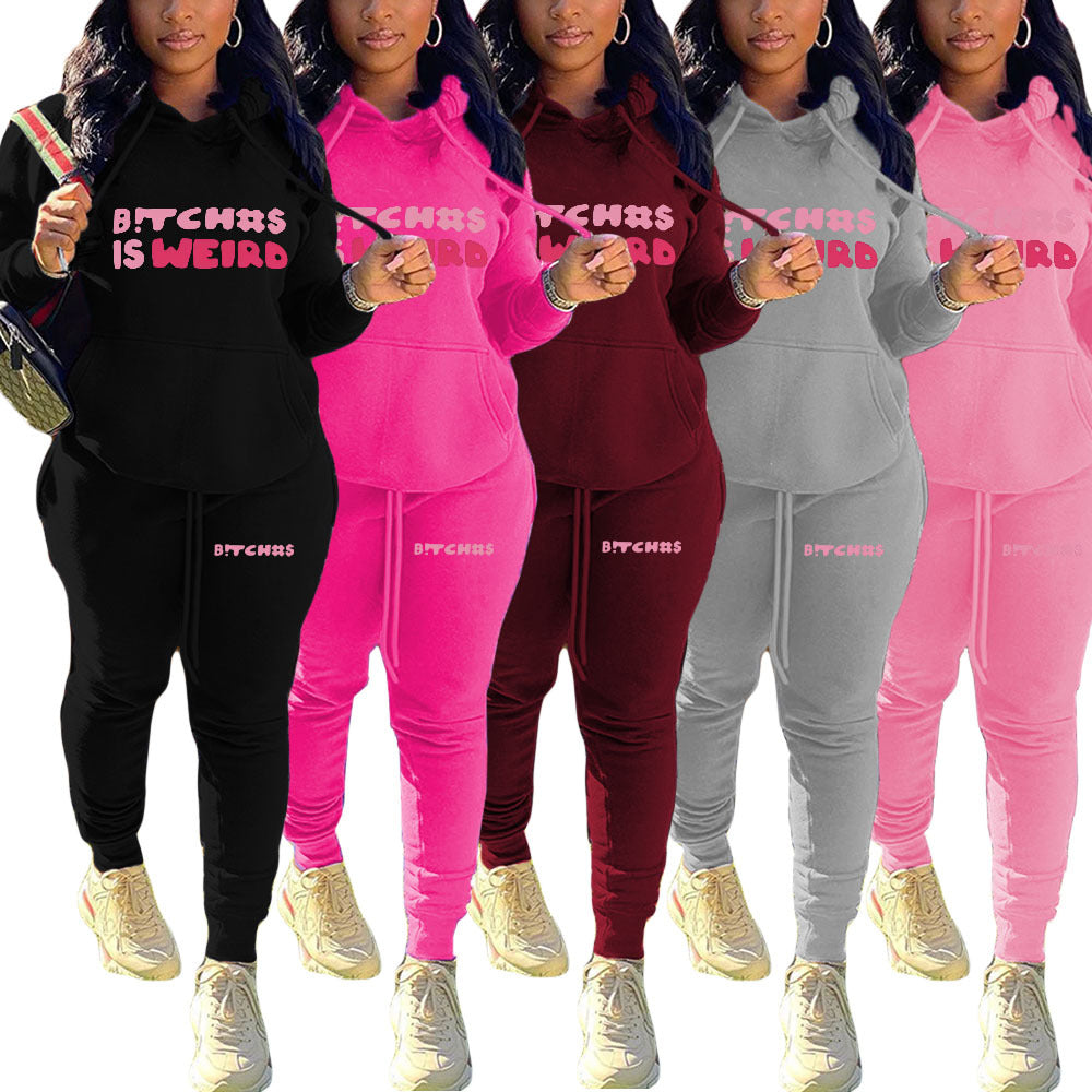 LADIES PLUS SIZE TWO PIECE ACTIVEWEAR TRACKSUIT GRAY / WINE RED / BRIGHT PINK / PINK / BLACK (SIZE S - 4XL)