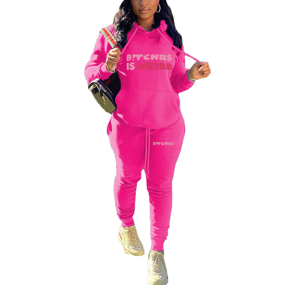 LADIES PLUS SIZE TWO PIECE ACTIVEWEAR TRACKSUIT GRAY / WINE RED / BRIGHT PINK / PINK / BLACK (SIZE S - 4XL)