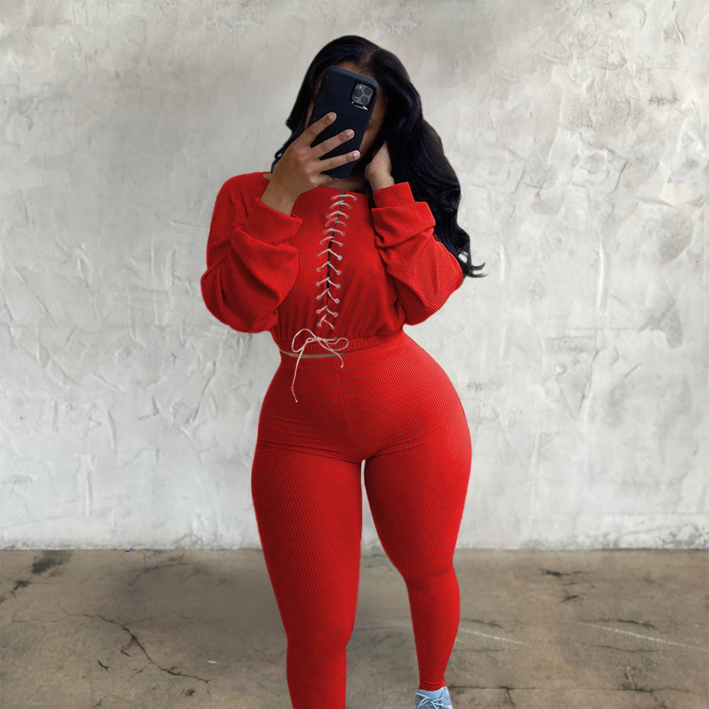 LADIES PLUS SIZE TWO PIECE ACTIVEWEAR TRACKSUIT BLACK / RED / GRAY / ORANGE (SIZE S - 3XL)